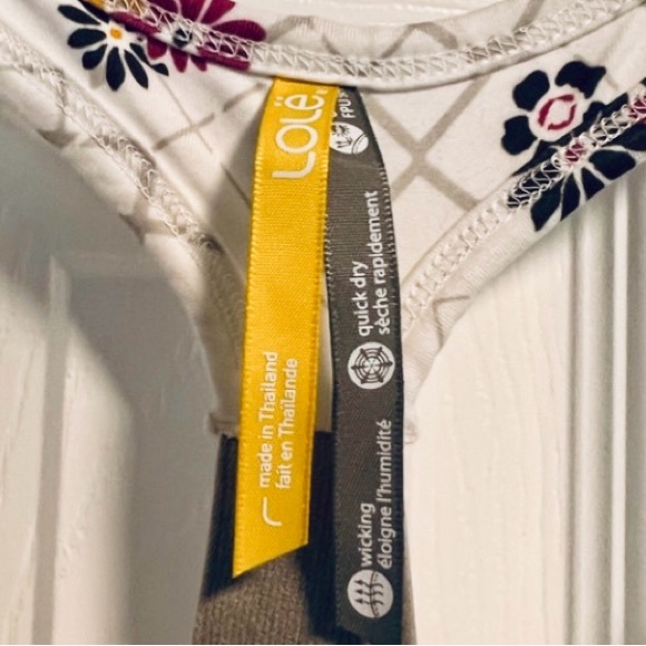 Lole Floral Quick Dry Racerback Tank Top Size Large - Picture 4 of 4